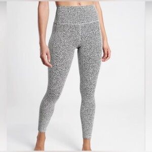 Athleta Black and White Cheetah Print Leggings